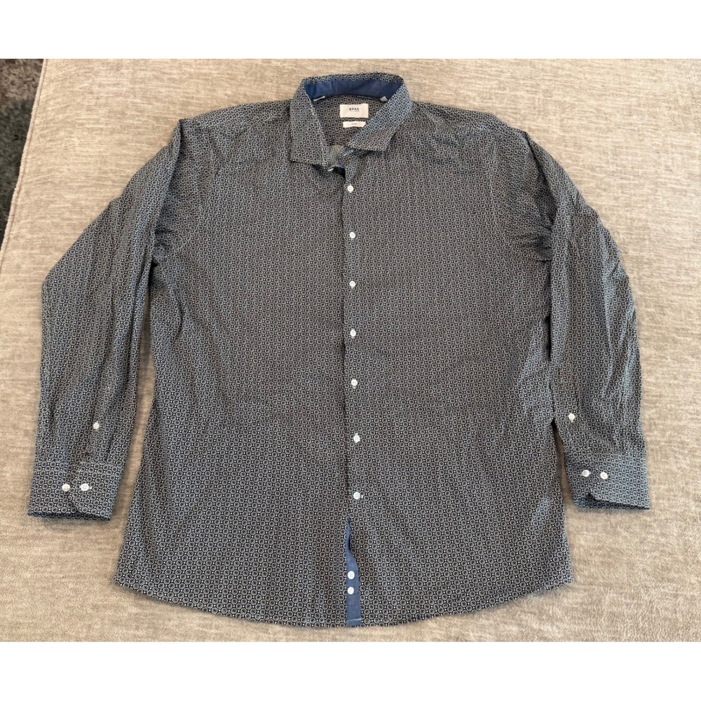 Brax Feel‎ Good Shirt Harry Patterned Button Up Long Sleeve XXL